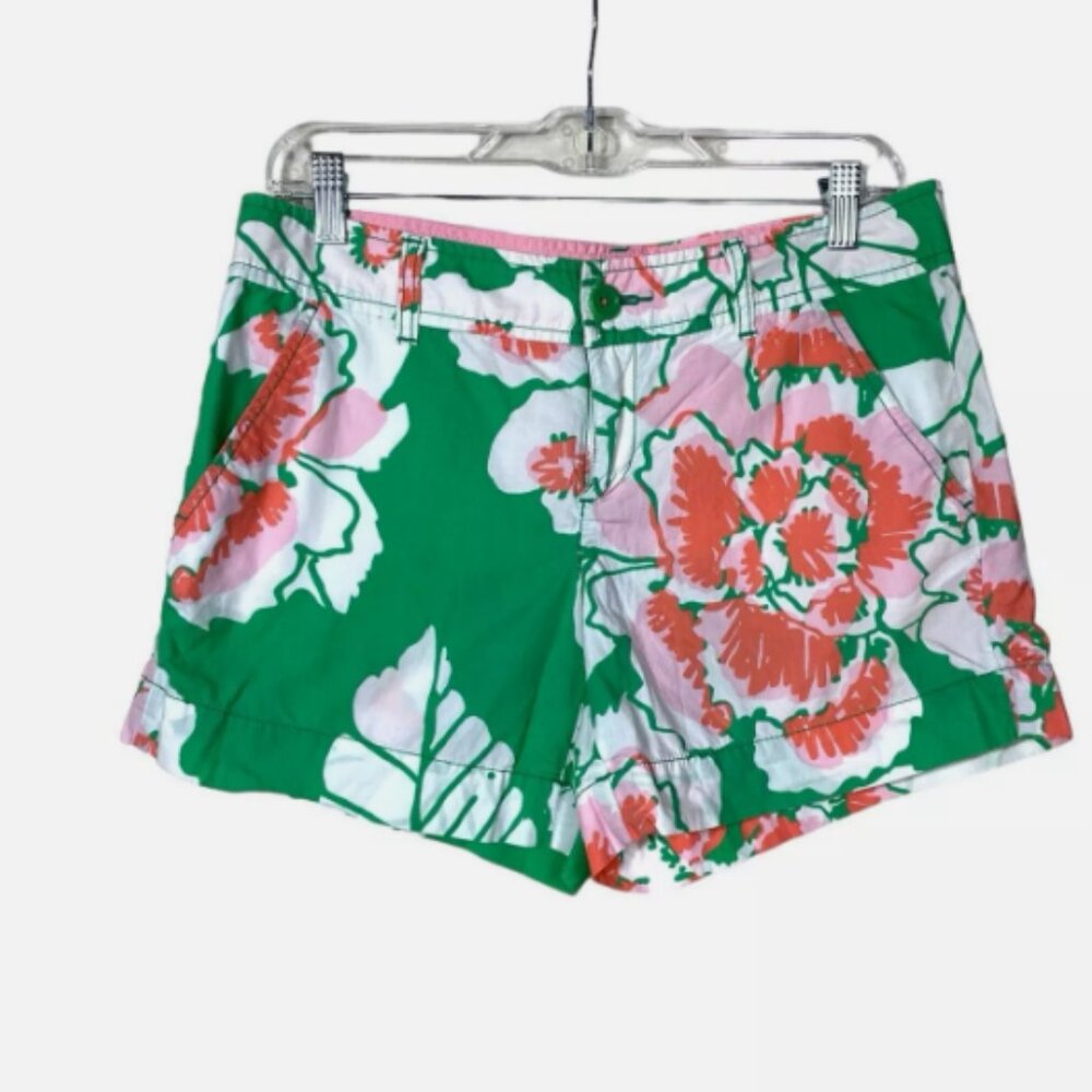 Lilly Pulitzer Jade Green Take It Even Callahan shorts - sz 12